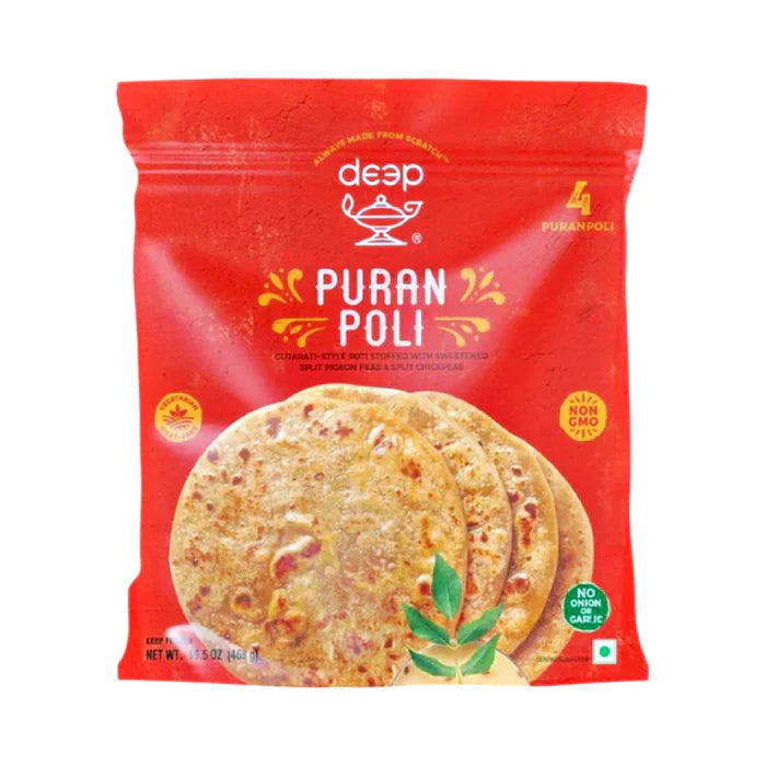 Deep sladký indický chléb Puran Poli (468g) - Mražený produkt!