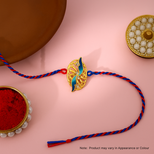 Royal Blue Lotus Rakhi (D0655) (1pc)