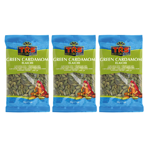 TRS Green Cardamom (Elaichi) (Bundle of 3 x 50g)