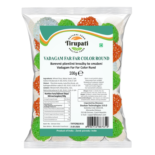Tirupati barevná kolečka ke smažení (200g)