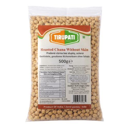 Tirupati loupaná pražená cizrna, nesolená (500g)