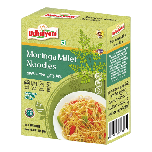 Udhaiyam nudle z prosa a listů Moringy (175g)