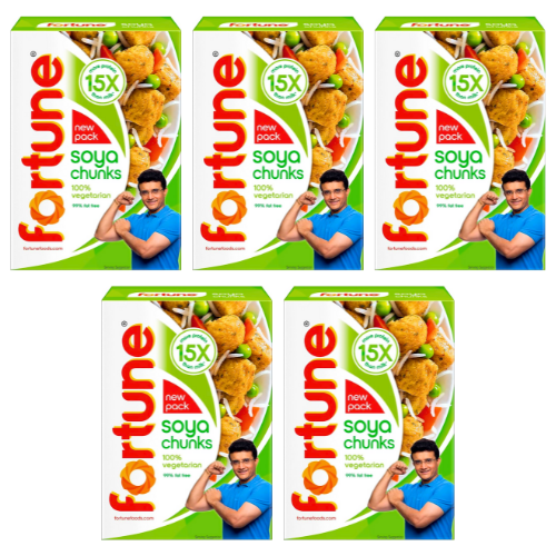 Fortune Soya Wadi / Soya Chunks (Bundle of 5 x 200g) - 1Kg