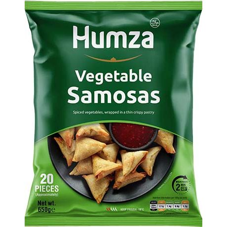 Humza Vegetable Samosa (20 pieces) (650g) - Frozen Item!!!