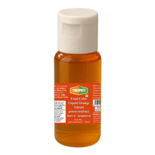 Tirupati tekutá oranžová potravinářská barva (25ml)