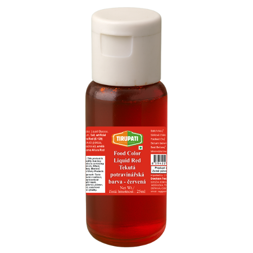 Tirupati tekutá červená potravinářská barva (25ml)