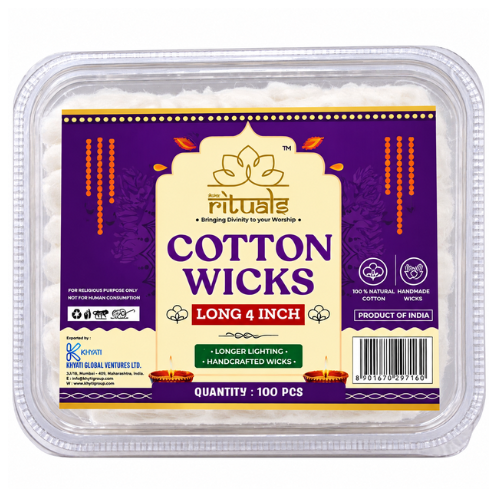 Rituals Cotton Wicks Long 4 Inch (100 pcs)
