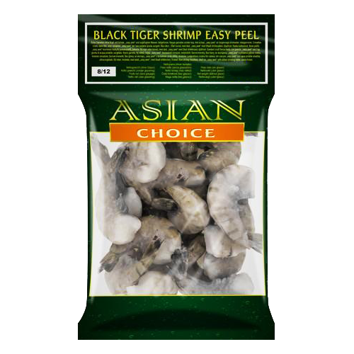 Asian Choice Černé tygří krevety, snadno loupatelné (700g) - Mražené zboží!!