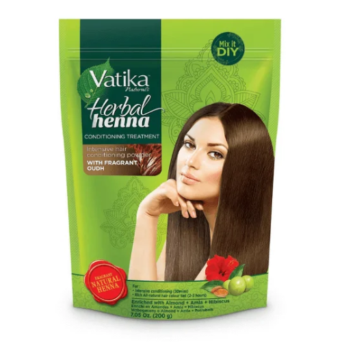 Dabur Vatika Herbal Henna Hair Conditioning (Oudh) Powder (200g)