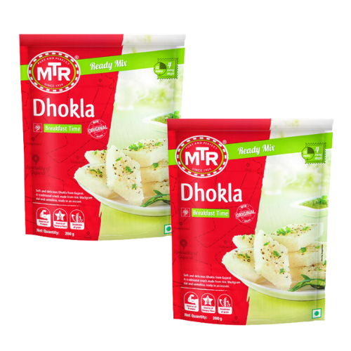 MTR Instant Dhokla Mix / Směs na nadýchané luštěninové kostky (Balení 2 x 200g) 400g