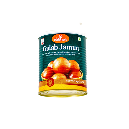 Haldiram's Gulab Jamun in Tin (12pcs) (1kg) - Dookan