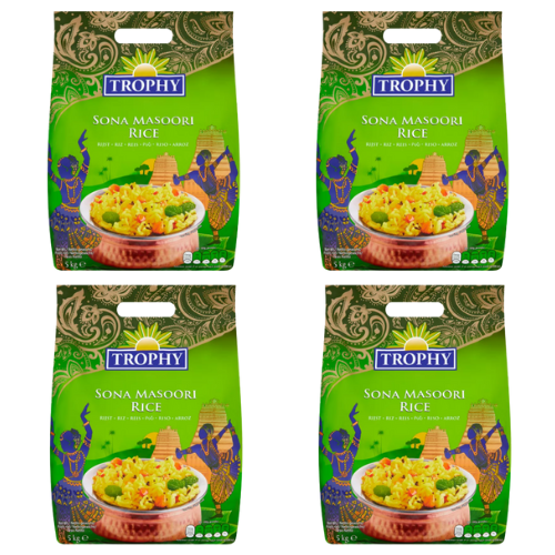 Trophy Sona Masoori Rice (Bundle of 4 x 5kg)