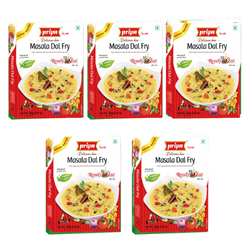 Priya Ready to Eat Masala Dal Fry (Bundle of 5 x 300g)