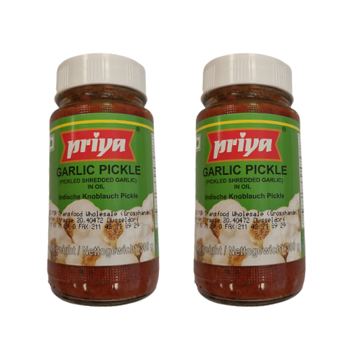 Priya Garlic Pickle / Nakládaný česnek (Balení 2 x 300g) 600g