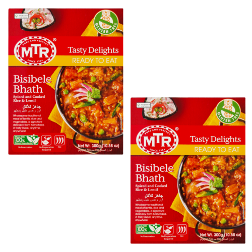 MTR Bisibele Bhath / Rýže s luštěninami a zeleninou (Balení 2 x 300g) 600g - Hotové jídlo