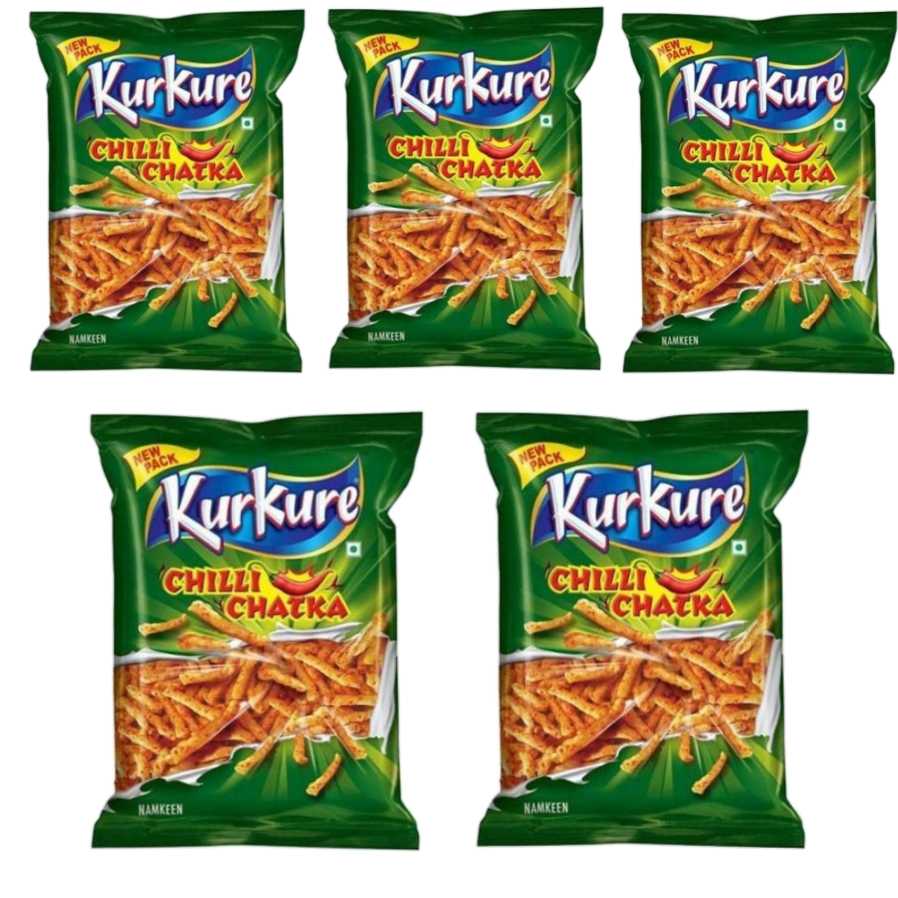 Kurkure Chilli Chatka (Bundle of 5 x 75 to 90g)