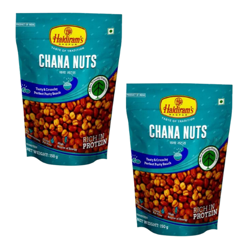 Haldiram's Chana Nuts / Pražený kořeněný mix arašídů a cizrny (Balení 2x200 g) 400g