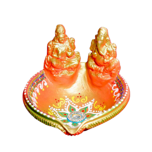 Fancy Diwali / Deepavali Laxmi Ganpati Akhand Diya (1pc)