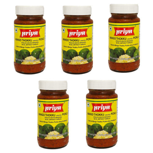 Priya Mango Thokku (grated) Pickle / Nakládané strouhané mango (Balení 5 x 300g) 1,5Kg