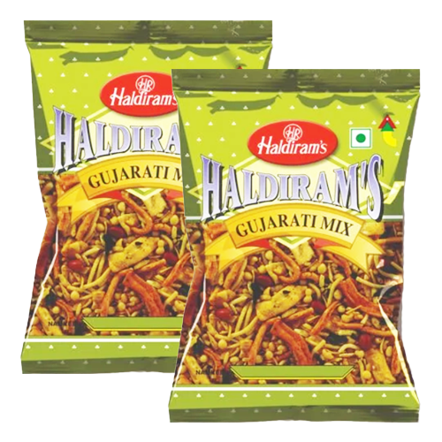 Haldiram's Gujrati Mix / Kořeněná směs nudliček a arašídů (Balení 2x200g) 400g