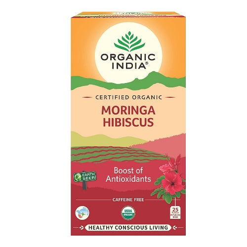 Organic India Moringa Hibiscus Infusion Tea Bags (25 Tea Bags)