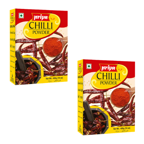 Priya mleté červené chilli papričky (Balení 2x400g) 800g