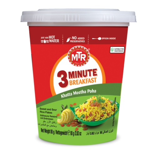 MTR 3 Minute Khatta Meetha Poha Cup (80g)