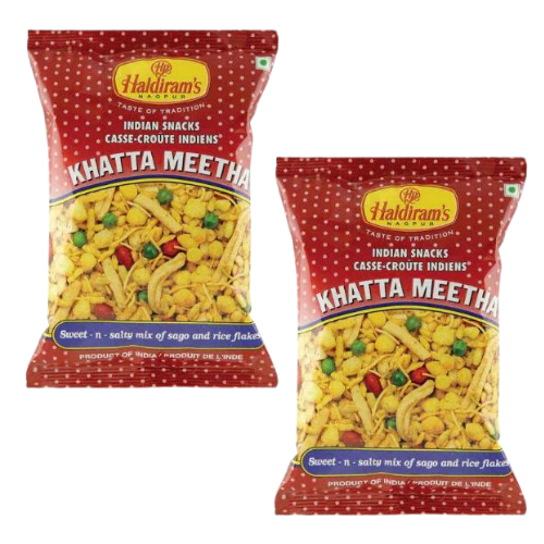 Haldiram's Khatta Meetha / Sladkokyselý křupavý mix (Balení 2 x 1Kg) 2Kg