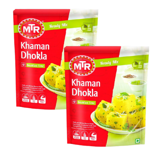MTR Khaman Dhokla Mix / Směs na nadýchané luštěninové kostky (Balení 2 x 200g) 400g
