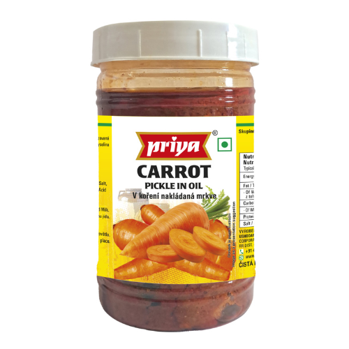 Priya nakládaná mrkev (bez česneku) v PET láhvi (300g)