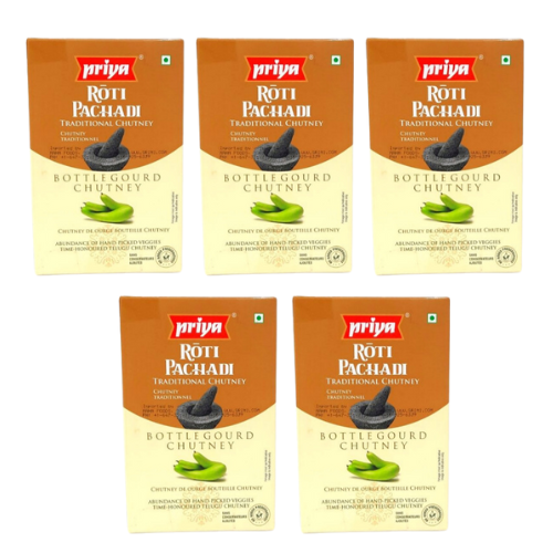 Priya Bottle Gourd Chutney / Roti Pachadi (Bundle of 5 x 100g)