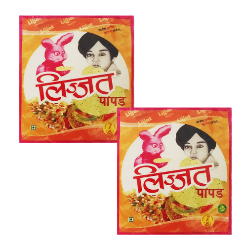 Lijjat Papad z mungo fazolí (Balení 2 x 200g) 400g