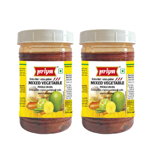 Priya v koření nakládaná zelenina - bez česneku (extra pálivá) (Balení 2 x 300g) 600g