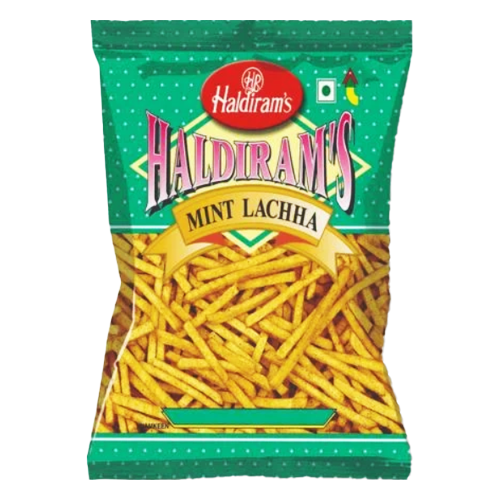 Haldiram's Mint Laccha / Smažené bramborové tyčinky s příchutí máty (200g)