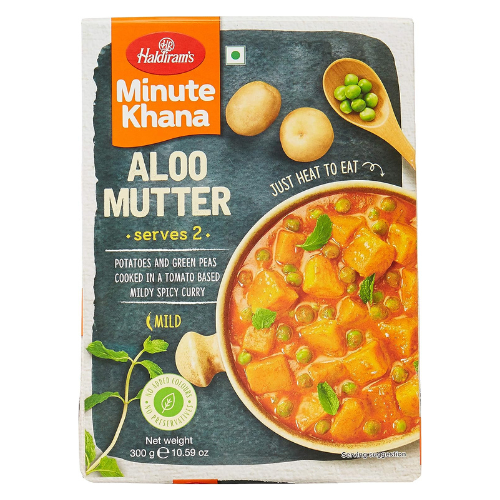 Haldiram Aloo Mutter / Bramborové kari s hráškem (300g)