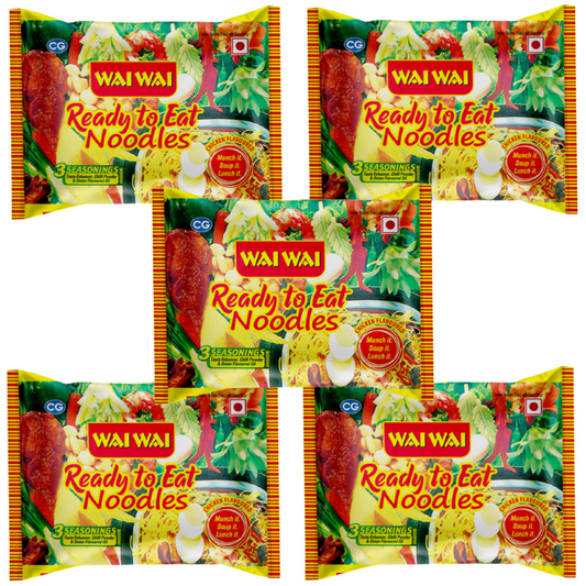 Wai Wai Noodles Chicken Flavour (Bundle of 5 x 70g)