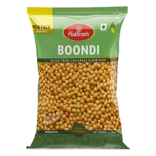 Haldiram's Boondi Plain / Smažené cizrnové kuličky (200g)