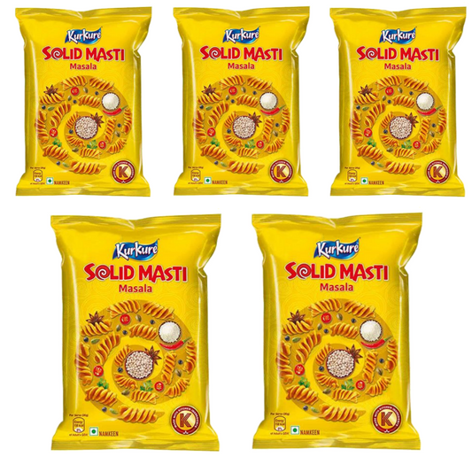 Kurkure Solid Masti (Bundle of 5 x 75g) - Sale Item [BBD: 28 October 2023]