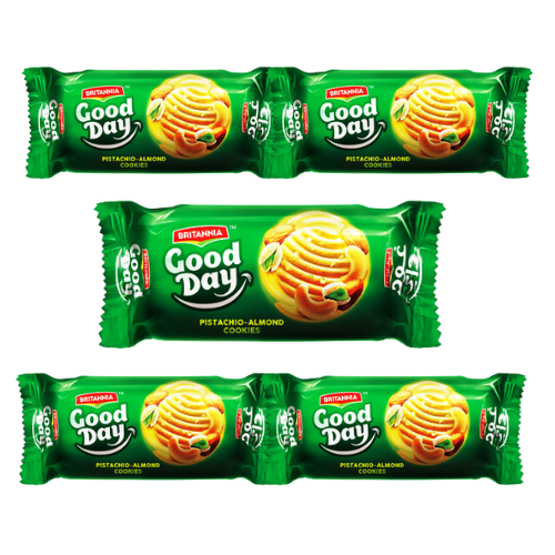 Britannia Good Day Pistachio & Almond Biscuit (Bundle of 5 x 72g)