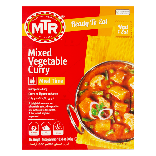 MTR Mixed Vegetable Curry / Zeleninové kari (300g) - Hotové jídlo