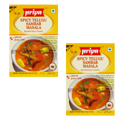 Priya Pikantní Telegu Sambar Koření (balení 2 x 50g)