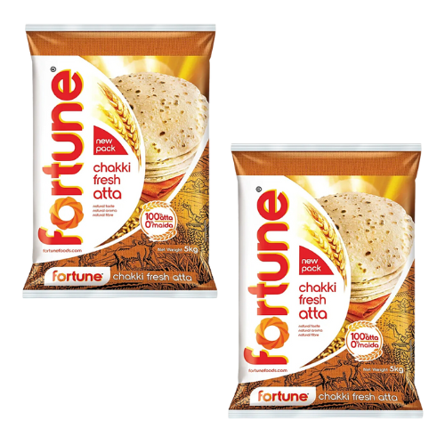 Fortune Chakki Atta / Whole Wheat Flour- Export Pack !! (Bundle of 2 x 5kg)