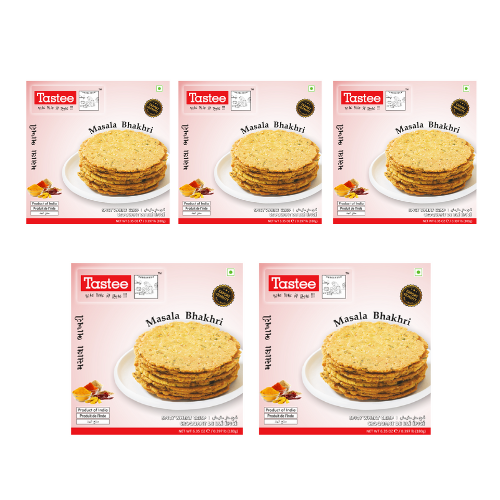 Tastee Bhakhari Masala / Křupavý snack (Balení 5 x 180g) 900g