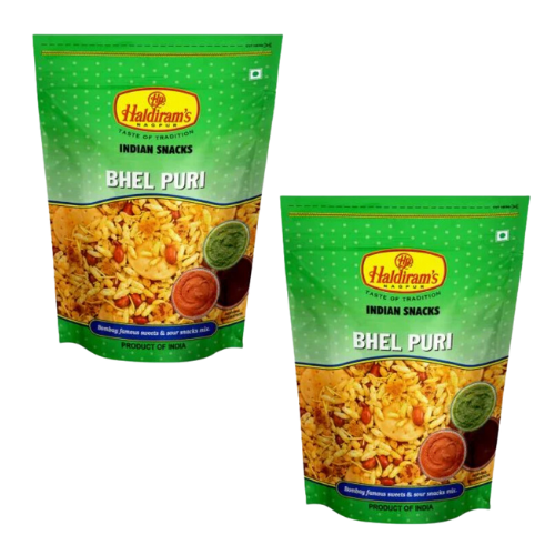 Haldiram's Bhel Puri / Směs kořeněných křupek a arašídů (Balení 2x150 g) 300g