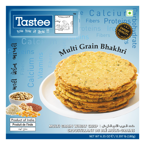 Tastee Bhakhari Multigrain / Vícezrnné krekry (180g)