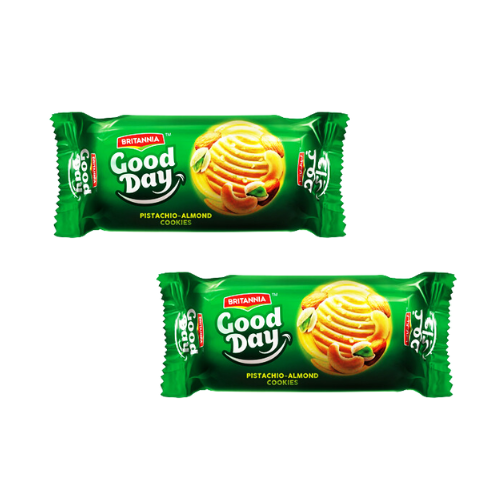 Britannia Good Day Pistachio & Almond Biscuit (Bundle of 2 x 72g)