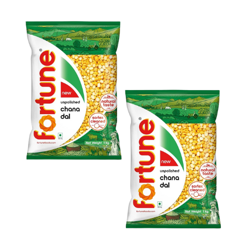 Fortune Chana Dal / Bengal Gram (Bundle of 2 x 500g)