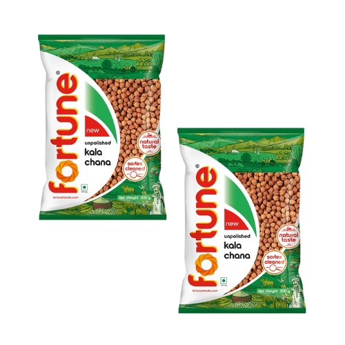 Fortune Brown Chickpea / Kala Chana (Bundle of 2 x 500g) - 1Kg