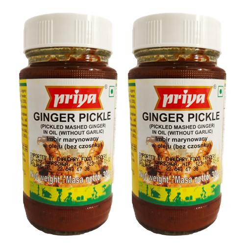 Dookan_Priya Ginger Pickle without Garlic (Bundle 2 x 300g)