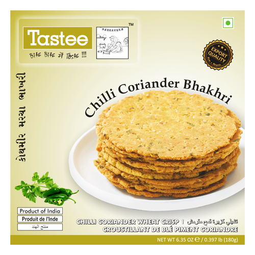 Tastee Bhakhari / Snack s příchutí chilli a koriandru (180g)